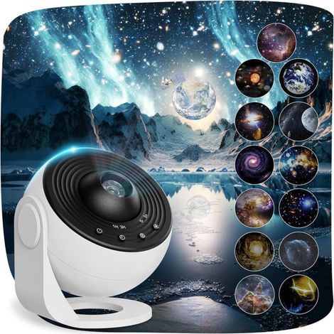Projecteur astronomique spécialement conçu pour la chambre à coucher, lampe décorative avec projecteur, lumière d'ambiance pour la chambre, lumière LED style galaxie.