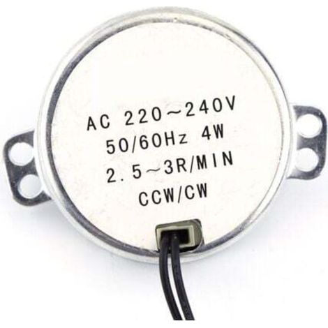 1 Stück Synchronmotor 220-240 V Wechselstrom Mikrowellenmotor Synchrongetriebemotor 4 W CW/CCW (2,5-3 U/min)