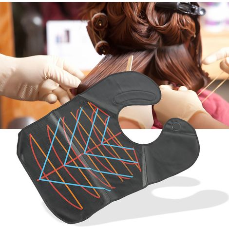Cape de coiffure professionnelle imperméable pour coiffeur, blouse de coupe (noire) (1/5)