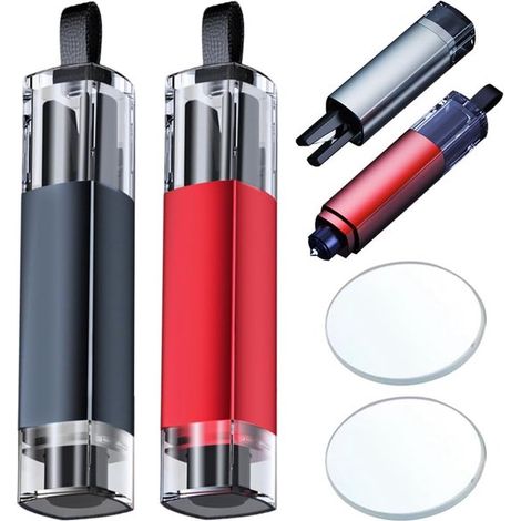 2-in-1-Sicherheitsgurtschneider Notfallhammer für Autos mit Sicherheitsgurtschneider Notfallhammer mit Prüfglas für den praktischen Einsatz für rot (1/5)