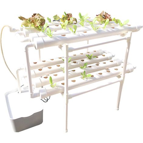 2-Schichten 72 Löcher Bewässerungssystem Hydroponic Hydrokultur Grow Kit Pflanze Rohr Hydroponik Pflanzengemüsegarten System (1/5)