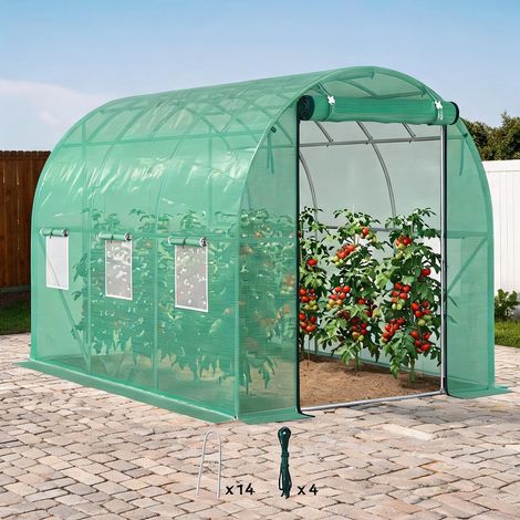 Serre de jardin en plastique acier 300 x 200 x 195 cm (1/5)