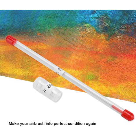 Ersatzdüse und Nadel (0,2 mm) für Airbrush, Sprühdüsen, Malerzubehör, Ersatzteilset für Druckluftpistolen. (1/5)
