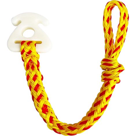 Anneau de remorquage pour ski nautique, connecteur de corde de remorquage, anneau de jonction, corde de traction avec motif smiley, connecteur de corde de remorquage pour kayak ou yacht - jaune et rou (1/2)