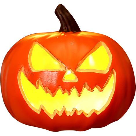 Lanterne Citrouille - Décoration de Table pour Halloween - En Plastique - 25 x 23 x 23 cm - 1 Pièce (1/3)