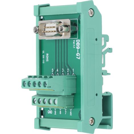 Plaque d'adaptation pour connecteur DB9 vers bornier, carte PCB, droit mâle avec boîtier, DC60V DB9-G7 (1/5)