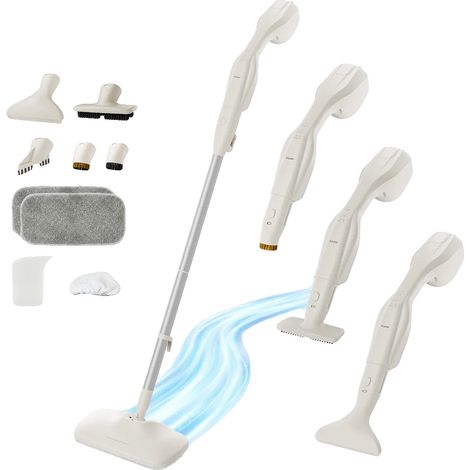 Balai à vapeur, pression de 3 bars, conversion portable, BLANC, UE (1/2)