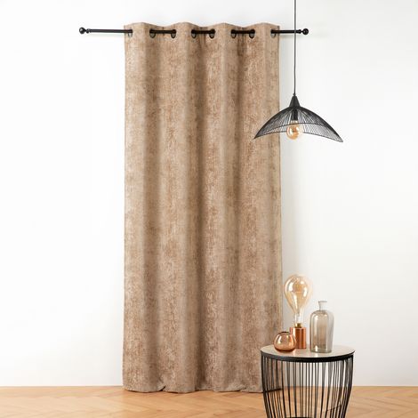 Rideau "colorado" 3 en 1 thermique, obscurcissant et phonique 135 x 260 cm – 100% polyester - 135x260cm - Taupe