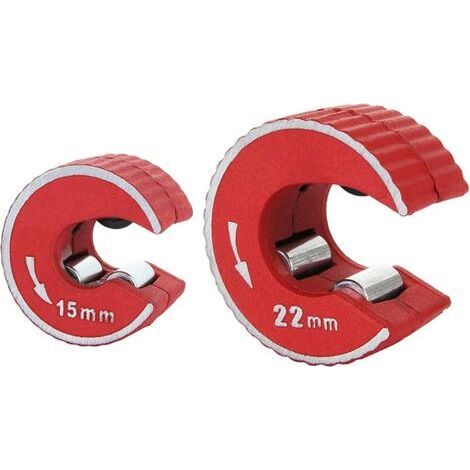 Lot de 2 coupe-tubes en cuivre 15 mm et 22 mm. mini outil de coupe de tubes automatique. coupe-tube manuel pour couper les tubes en cuivre et en aluminium (1/5)