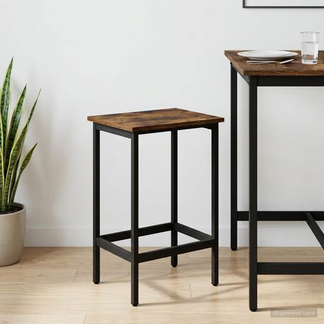 vidaXL Taburete de bar Roble Ahumado 40 x 32 x 64 cm (1/5)