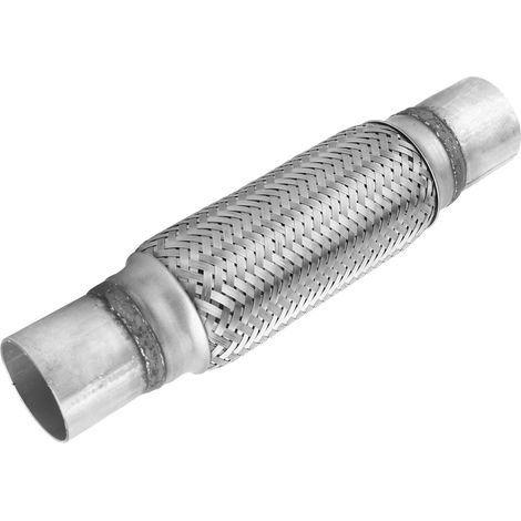 Tube de sortie d'air tressé en acier inoxydable 51 x 300 mm à souder pour échappement universel (1/5)