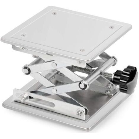 Table élévatrice de laboratoire, plateforme élévatrice, acier inoxydable, 200 x 200 mm, hauteur de levage réglable de 85 à 280 mm, charge maximale 15 kg