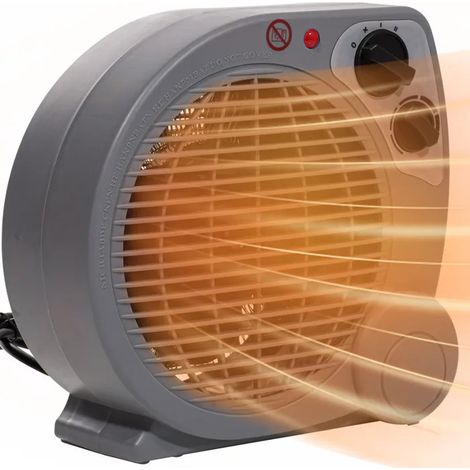Chauffage d'appoint 2000W, Radiateur Soufflant 2 Niveaux 1000/2000W, Protection Anti-Surchauffe et Anti-Basculement (1/5)