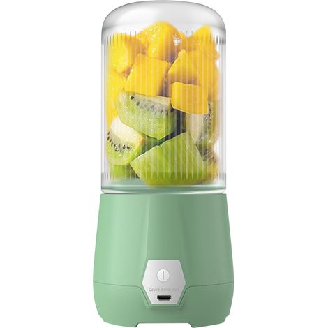 Portable Blender Cup, Electric Usb Juicer Blender, Mini Blender Portable Blender For Milkshakes And Smoothies, Juice, Green, 1 Pcs (1/5)