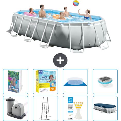 Prism Frame Pool Oval - 503x274x122 cm - 9-teilig S526