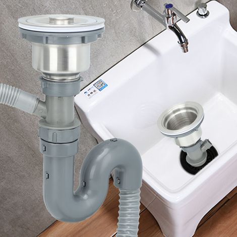 Edelstahl-Waschbecken für das Badezimmer, Einzelablauf, Abflusswerkzeug (1/5)