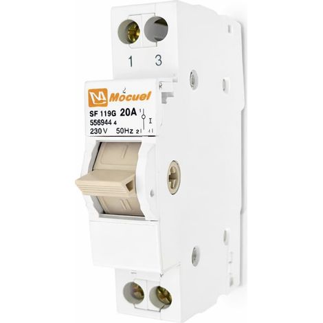WEBMATEL Conmutador Modular 1P 20A 230V Carril DIN 3 Posiciones 1-0-2 (1/5)