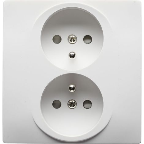 - DOPPEL-2P+E-1-FARBIGE WEISSE STECKDOSE - 749231 (1/2)
