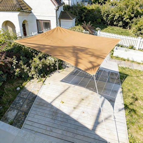 Voile D'Ombrage Carré 4X4 M, Toile Ombrage Hdpe Respirant (185G/㎡), Filet Dombrage 4M Avec Protection Uv Pour Patio Jardin Terrass (1/5)