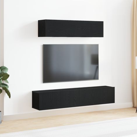 TV-Schrank-Set 6 pcs Schwarz Eichen-Optik 160 x 30 x 27 cm vidaXL (1/5)