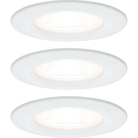 Paulmann Spot encastrable pour salle de bains jeu de 3 19.5 W blanc mat (1/5)