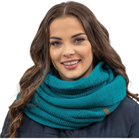 Femme Echarpe Cache Cou pour automne Et hiver Chaud Elegant Confortable Tricot turquoise foncéTaille unique (1/5)
