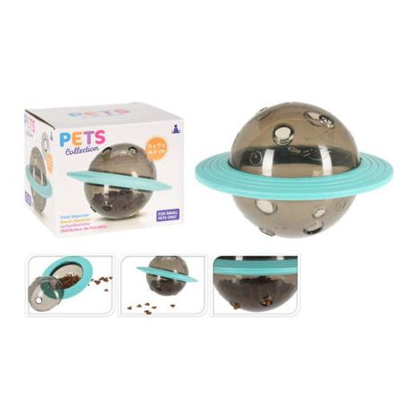 JUGUETE PERROS PELOTA DISPENSADOR COMIDA 11X11X16,5CM