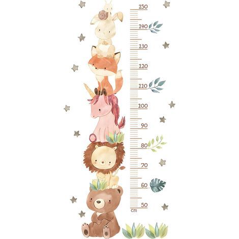 Toise de mesure pour enfants – Sticker mural pour chambre d'enfant – Tableau de hauteur pour enfants – Sticker mural pour la croissance des enfants – Cadeaux pour garçons et filles (1/5)