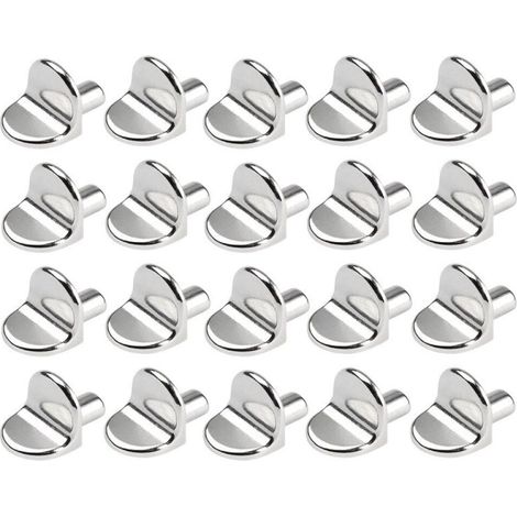 20Pièces 5mm Chevilles de Support d'Étagère,support etagere murale,Taquet Étagère en forme de L métal,pour Meuble Armoire Placard