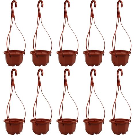 Jardinière suspendue FRCOLOR, design pratique en plastique pour chlorophytum, lot de 10 (1/5)