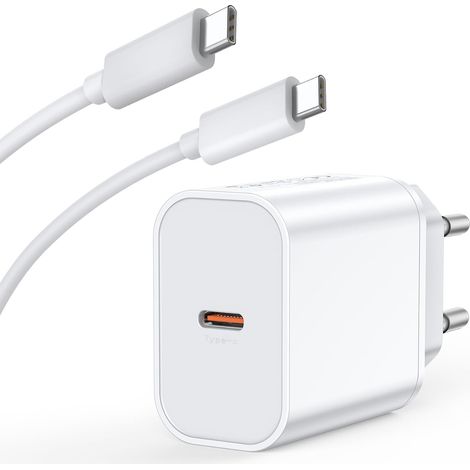 45W Chargeur USB C Rapide for iPhone 17 16 15/17 16 15 Pro/17 16 15 Pro Max/17 Air/16 15 Plus/iPad Pro/iPad Air, Samsung S25 S24 S23, Prise Adaptateur et Type C 2M Cable Secteur Fast Charger (1/5)