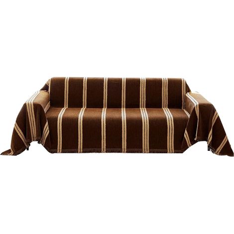 Housse de Canapé Clic Clac Réversible 3 Places 260x180 cm,Couverture en Chenille Épais Anti-déchirure pour Familles (1/5)
