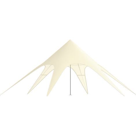 XXL-Sonnensegel 10x10m aus wetterbeständigem 210D-Polyester, beige
