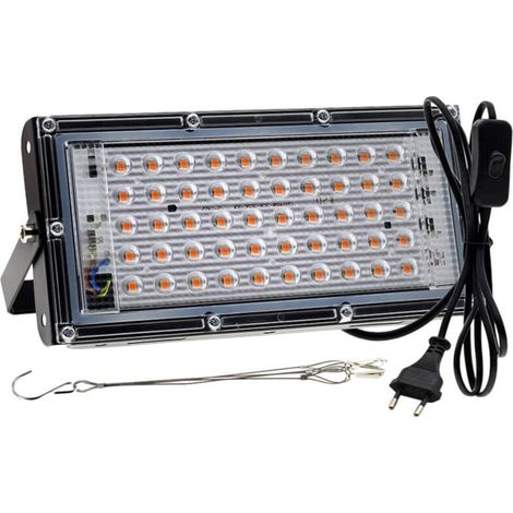 Lampe Horticole 100/50W,Lampe de Croissance des Plantes à Spectre Complet à LEDs avec Infrarouge UV,Idéale pour Plantes D'intérieur