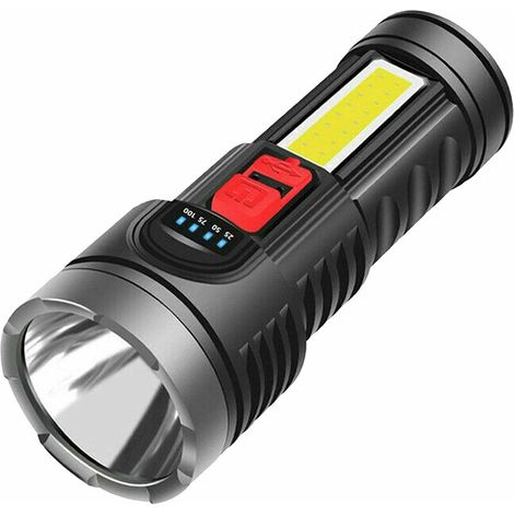 LED Torch, Super Bright 6000 Lumens Torch USB Rechargeable Handheld Torch Waterproof Torch Outdoor Camping Light (1/5)