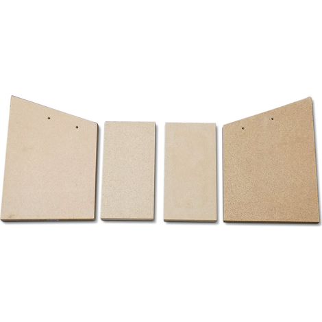 Habillage de foyer B pour poêles à cheminée Prestige 1.0 de Caminos - vermiculite - 4 pièces