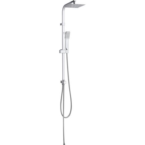 K2O Chillout Ocean 101,5 cm Wasserhahnlose Duschsäule in quadratischem Design aus Edelstahl mit Sprühkopf und Handbrause