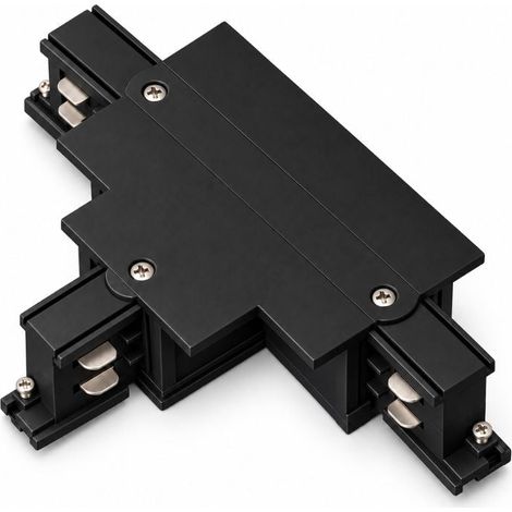 Connecteur T Rail Encastrable Triphasé Noir - SILAMP (1/2)