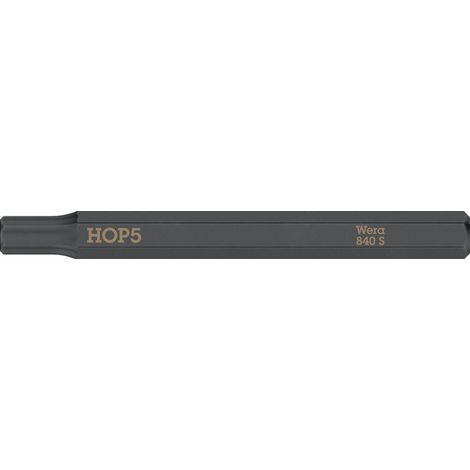 Wera Bit 840 S Hex-Plus 5,0 x 70 mm ( 4000827270 ) 1/4 ″ 5,0 longueur 70 mm 5 pièces (1/2)