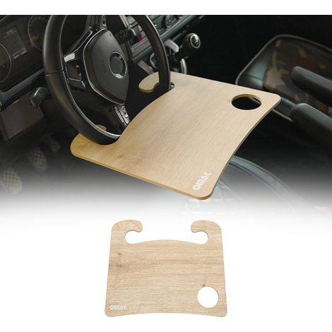 OMAC Table de Volant de Voiture en Bois avec Plateau de Travail Pratique en hêtre