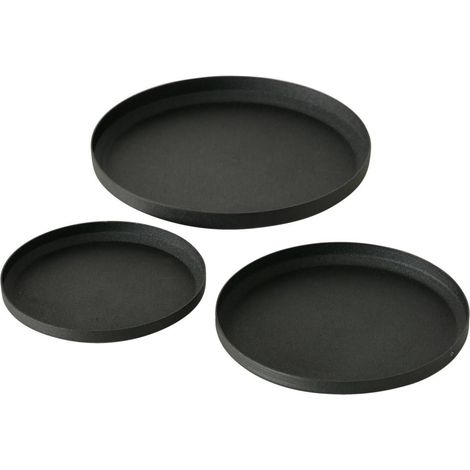 bougeoirs Mio, 3 pièces, noir mat (1/5)