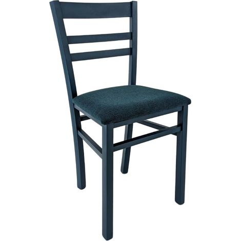 Sedia in legno Cromica colore blu (1/2)