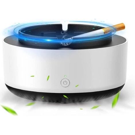 (Bianco) Posacenere per purificatore d'aria, posacenere elettrico, posacenere multifunzionale senza fumo, posacenere elettronico con filtro[u117] (1/4)