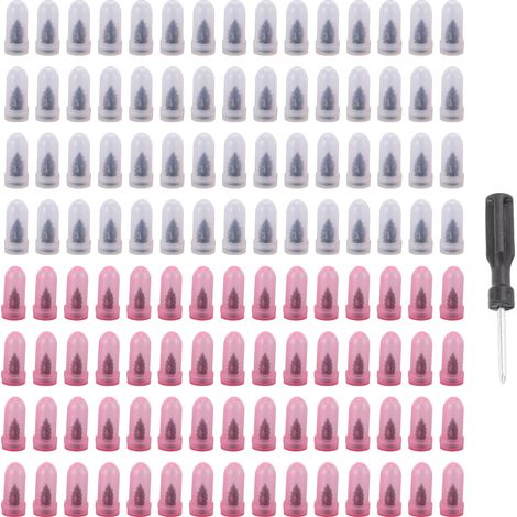 Kit de clous de réparation de pneus, 120 pièces, 60 vis en caoutchouc avec tournevis et boîte de rangement