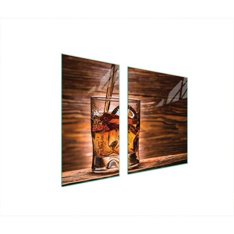 GLASSCHUTZPLATTE FÜR HERD 90x52 WHISKY (1/5)