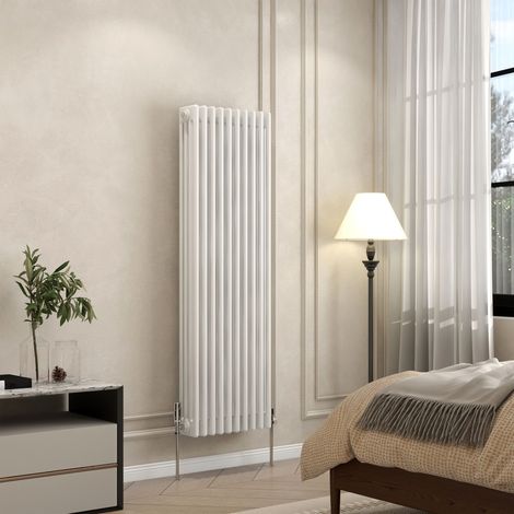 AVER-GROWTH 4 Column Traditional Cast Iron Style Radiator White 1500x470mm (1/5)