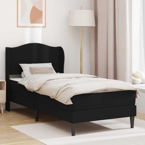 Struttura del letto con testiera Nero 90 x 200 cm Similpelle vidaXL (1/5)