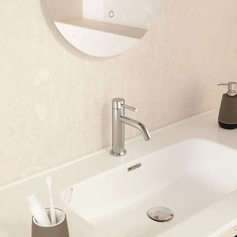 Miscelatore Lavabo senza Scarico Slim in Ottone Cromato Mod. Bette (1/5)