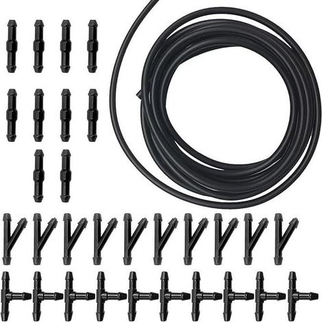 LaBlanc – 500 cm Universal-Scheibenwaschschlauch, Kfz-Schlauch, Reparaturset für Scheibenwaschflüssigkeitsschläuche, mit 30 Schlauchverbindern (1/5)