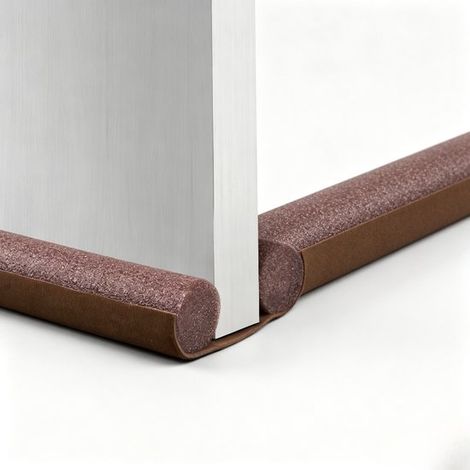 Joint d'étanchéité pour bas de porte - Marron - Lot de 3 - Isolation phonique et économies d'énergie - Fonction d'étanchéité (1/5)